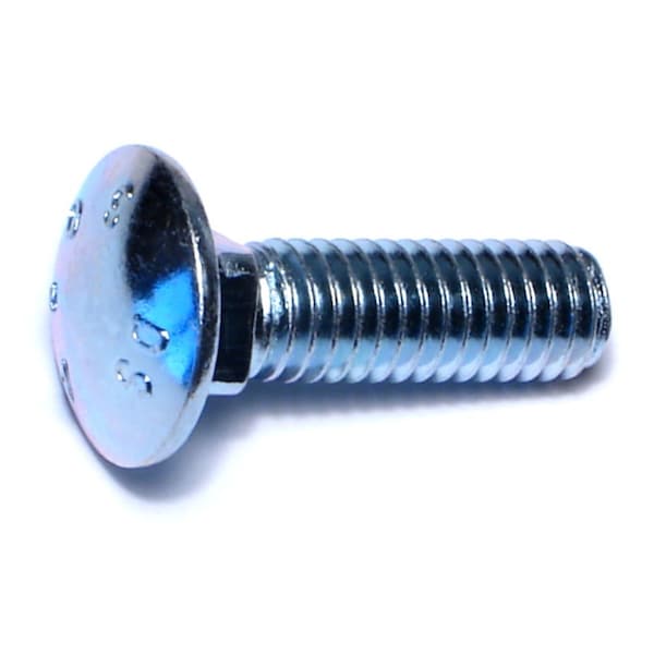 Midwest Fastener 3/8"-16 x 1-1/4" Zinc Plated Grade 2 / A307 Steel Coarse Thread Carriage Bolts 8PK 34903 - main